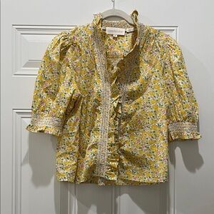 Love the Label Zuri Yellow Floral Blouse Liberty Fabric